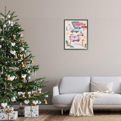 Drive-In Christmas, estampe numérique amusante, design par Jo Reid