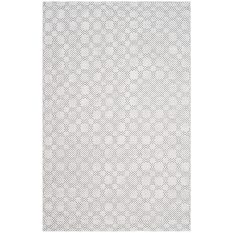 Lorain Hand Woven Cotton Geometric Rug, Rectangle 5' x 8'