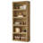 5-Tier White Bookcase, Tall Bookshelf With Scalloped Edges For Living Room-2079503942