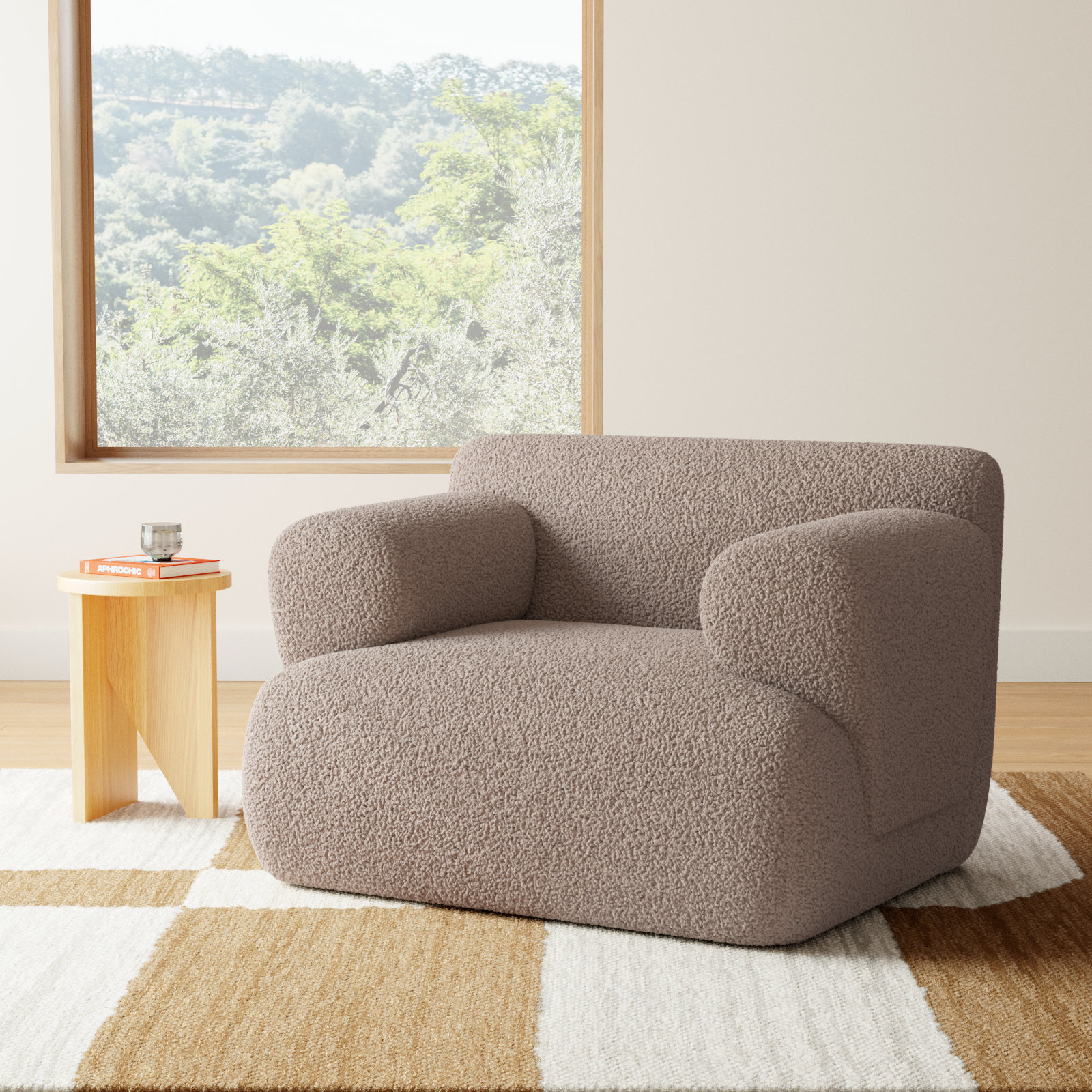 Marilee Armchair, Brown Sherling