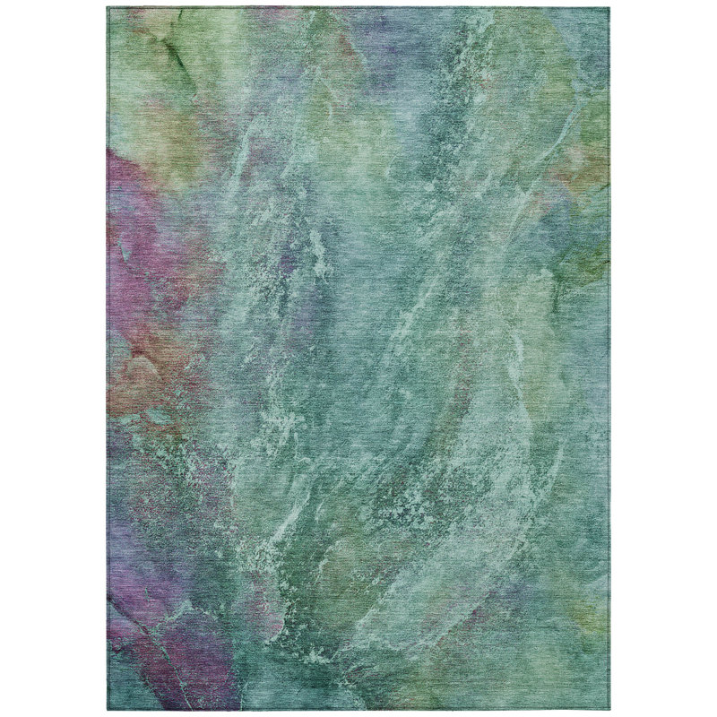 Machine Washable Indoor/Outdoor Emelia ACN2308 Abstract Rug, Rectangle 8' x 10'