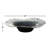 12X12" Abstract Glass Bowl With Veining, White/Black