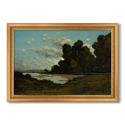 The River Loire at Nevers, 1901-Henri Harpignies-Custom Framed Canvas