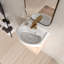 Meuble-lavabo mural simple 18 po avec lavabo en céramique blanche