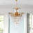Jamie- 4 - Light Iron Tiered Chandelier
