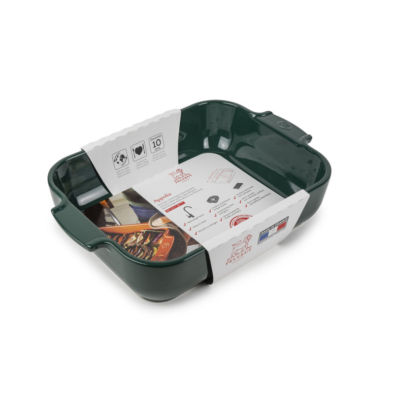 Peugeot Appolia Rectangular Ceramic Baking Dish, 3.15" H x 12.5" L x 8.86" W