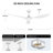 2pcs 52-inch Ceiling Fans With Lights And Remote Control White-300285316-300285319