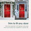 Bannière de porte de Noël ornements rouges et dorés 36 po x 80 po
