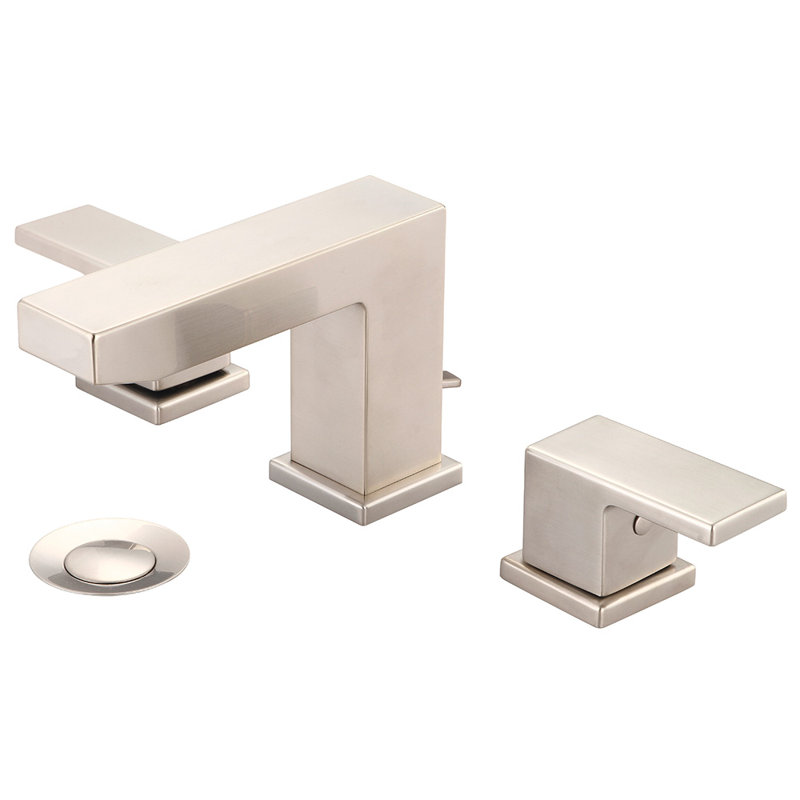 Mod 2-handle Bathroom Faucet with Drain Assembly, Brushed Nickel