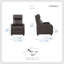 Chaise inclinable moderne et contemporaine en similicuir de 27 po avec pieds en faux bois noir et inclinaison par pression Saier-795981699