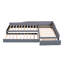 Lit de jour double avec couchette et tiroir de rangement Evelyn-1012235453