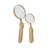 Decorative Objects for Home Decor – Gold Feather Handle Magnifying Glass Sculpture Set of 2 for Shelf Styling, Kitchen Decor, or Decorations for Living Room – Unique Accent Statues and Sculptures – 10", Gold