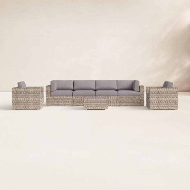 Franke 6-Person Patio Seating Group, Sunbrella Taupe