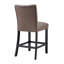Ensemble de 2 chaises de salle à manger à hauteur de comptoir en microfibre capitonnée entièrement tapissée Mocha
