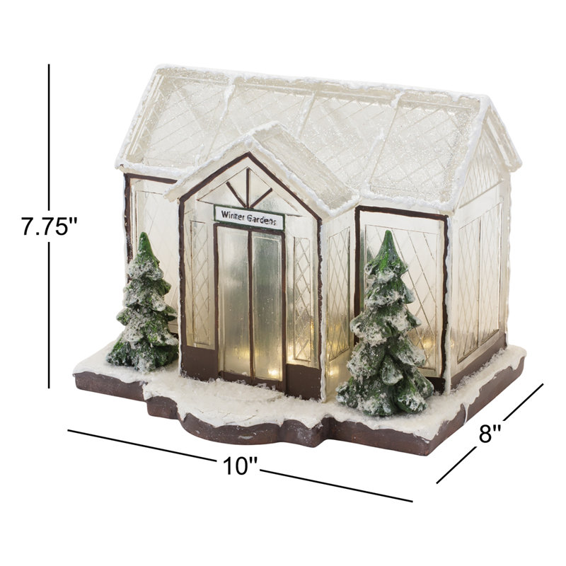 LED Winter Greenhouse Display 10"L