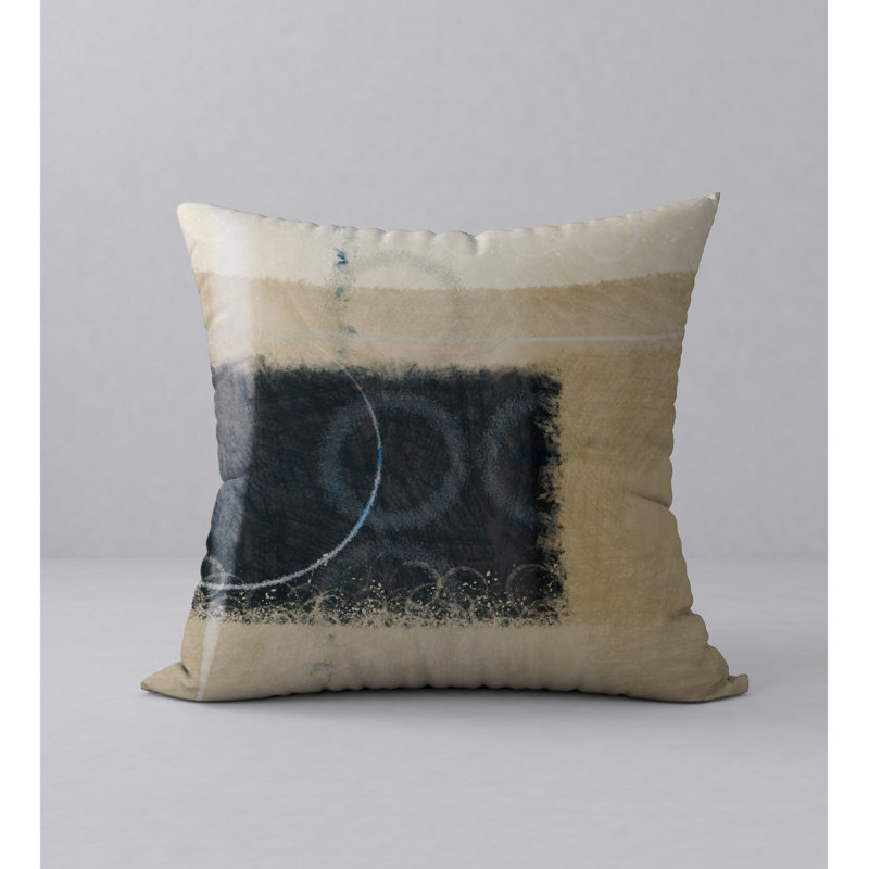 Housse de coussin carrée inégalée et insert, 18 po x 18 po