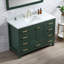 Meuble-lavabo simple autoportant de 48 po avec plateau en marbre de Carrare Whitney-88135100-88135099