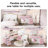 Pink Dressing Desk With Velvet Upholstery, 5 Spacious Drawers, Marble-Like Tabletop, Padded Chair, Gold Metal Accents And Installation Upholstered Vanity Sticker Top, Support, Left/Right Adjustable In-711041284