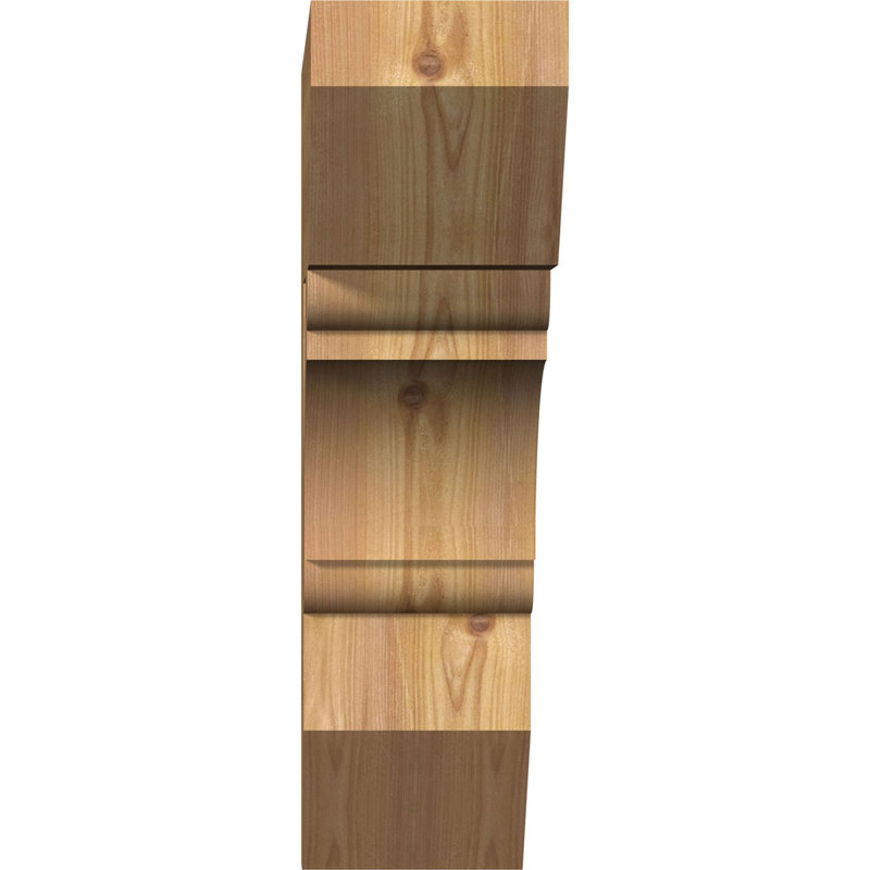 Support en bois / corbeau, Cèdre rouge de l'Ouest (lisse), 20"H x 5.5"W x 20"D