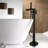 Single Handle Matte Black Bathtub Faucet - Hand Shower, , Corrosion Finish Waterfall Spout, Rust & Resistance
