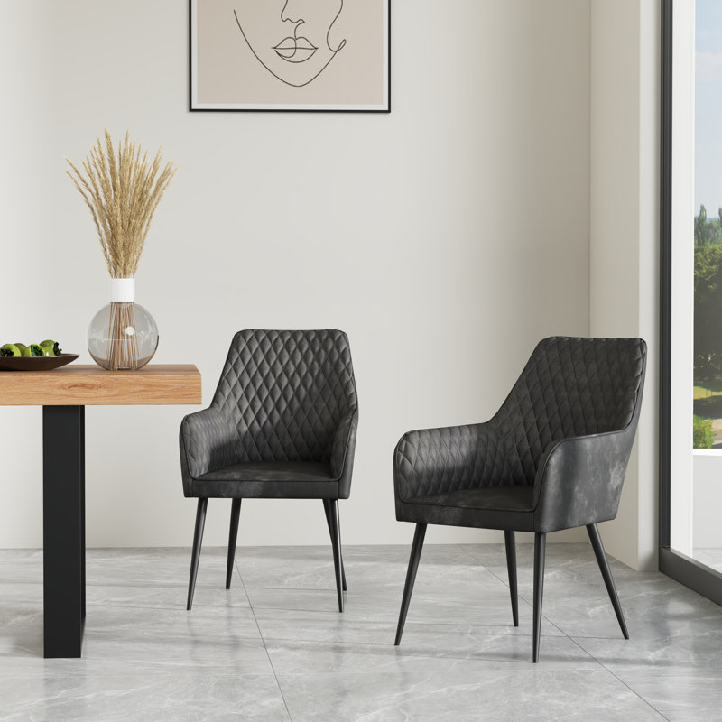 48cm H Upholstered Side Chair, Grey