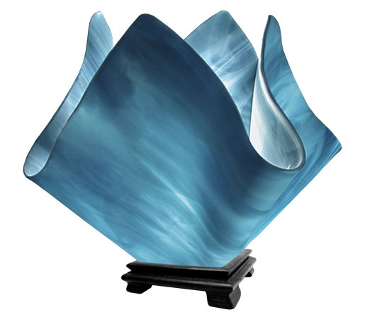 Lampe torchère noire 11,25 po Dale, Bleu ciel