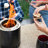 Black Stainless Steel Wood Burning Fire Pit