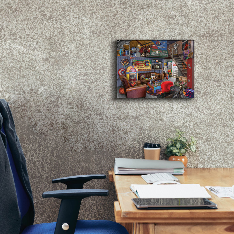 «The Hangout» par Bigelow, illustrations sur toile, H 12 po x l 16 po x P 0,75 po