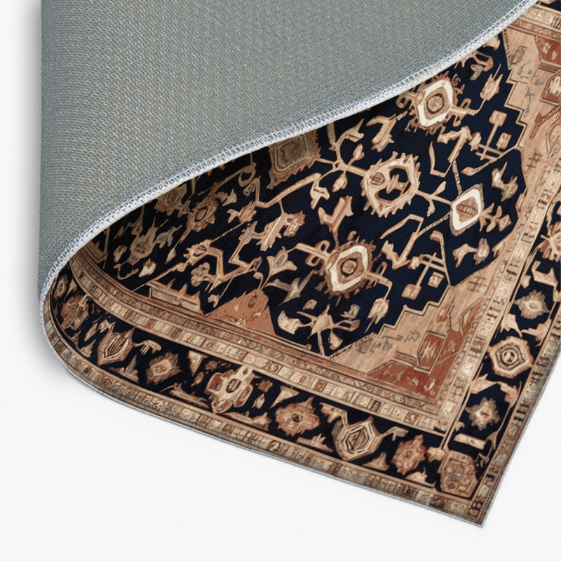 Tapis d'intérieur et d'extérieur brun Persian, Rectangle 4pi x 6 pi