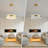 Modern Linear Chandelier Adjustable Height Ceiling Light Fixture for Living Room