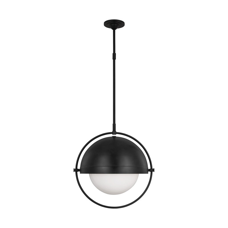 Luminaire sphère suspendu 1 lumière Caesyn, Fer vieilli, H 20,63 po x l 19,5 po x P 19,5 po