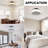 16 In.Smoky Gray Flush Mount Ceiling Fan With Dimmable LED Light  And Remote