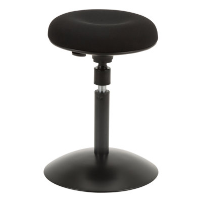 Peggie Height-Adjustable Round Seat Sit to Standing Swivel Active Stool by Symple Stuff