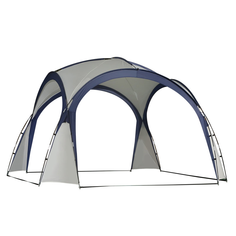 Marchetti 3.5 x 3.5M Camping Gazebo Dome Tent for 6-8 Person Cream and Blue
