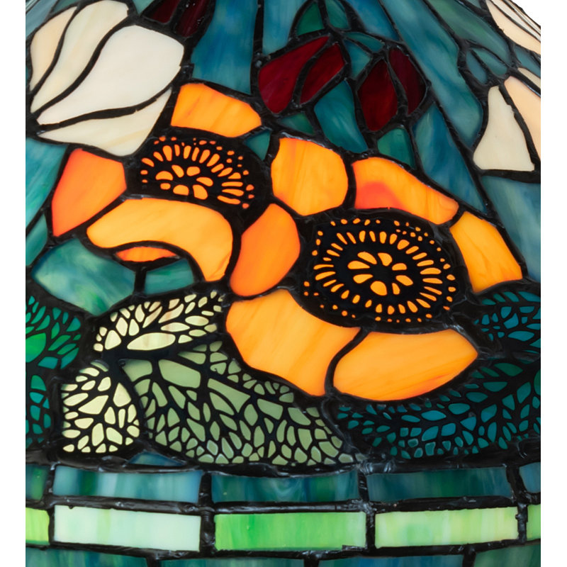 Lampe de table 17 po Tiffany Poppy, Blue
