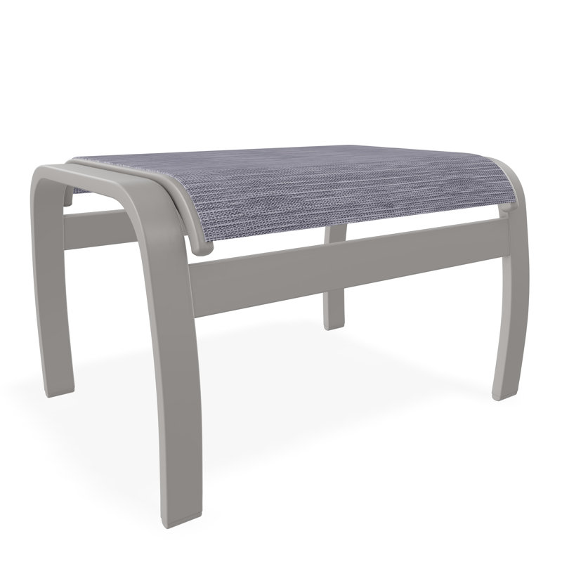 Belle Isle Sling Aluminum Frame Ottoman, Warm Gray, Brooks
