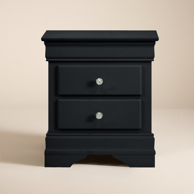 Barvelle Modern Solid Wood 3 Pieces Fully Assemble Bedroom Set, Black