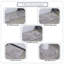 Ensemble de tapis de bain en microfibre 5 pièces Grandeur, envers en caoutchouc antidérapant, tapis de salle de bain en peluche ultra-absorbant, à séchage rapide, lavable à la machine pour douche, baignoire, toilette, lavabo et meuble-lavabo, tapis épais et doux, gris-1505055918