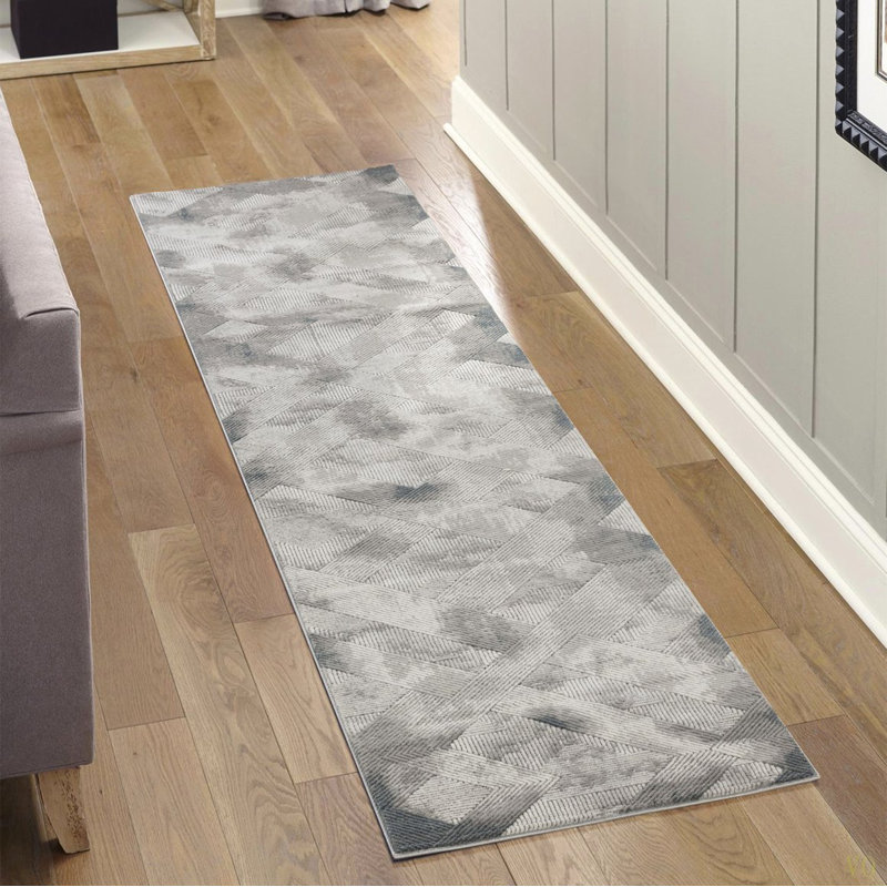 Geometric 2 Ft. 7 In. X 9 Ft. 10 In. Area Rug Modern Minimalist, Stain Resistant, Kid & Pet-Friendly For Living Room, Bedroom, Workspace And High-Traffic Areas