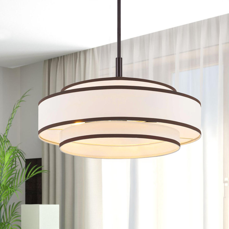 Lustre tambour 5 lumières Aasim, Bronze