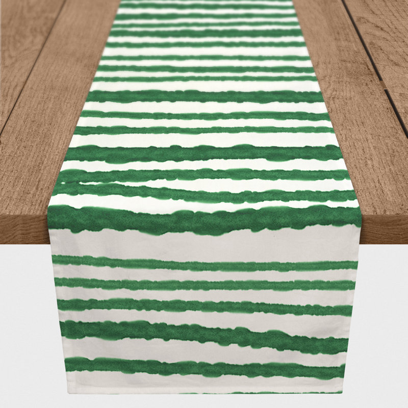 Chemin de table Rough Watercolor, Vert