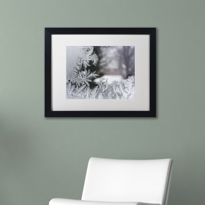Cattima 'Frost on my Window IV' Framed Photographic Print on Canvas