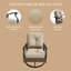 Ensemble de conversation d'extérieur 2 personnes Denison, chaises pivotantes en osier avec coussins et table d'appoint-880095097