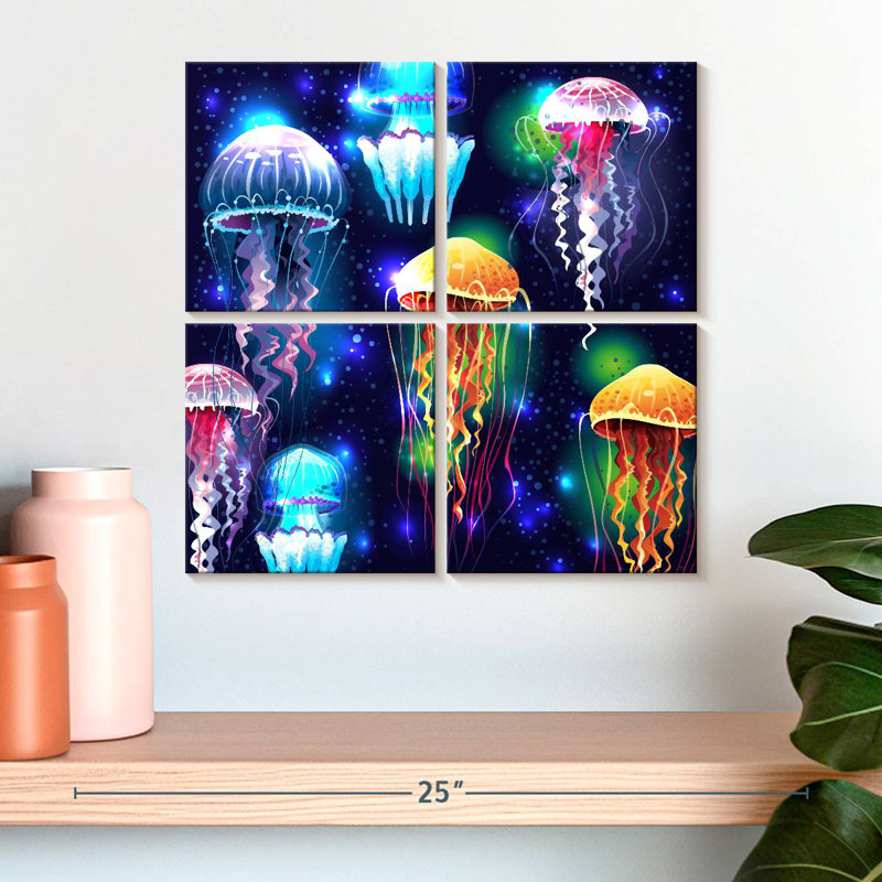 Brampt Glowing Sea Jellyfish, 18" H x 18" W