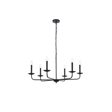 Zoyla 6 Light Metal Dimmable Chandelier