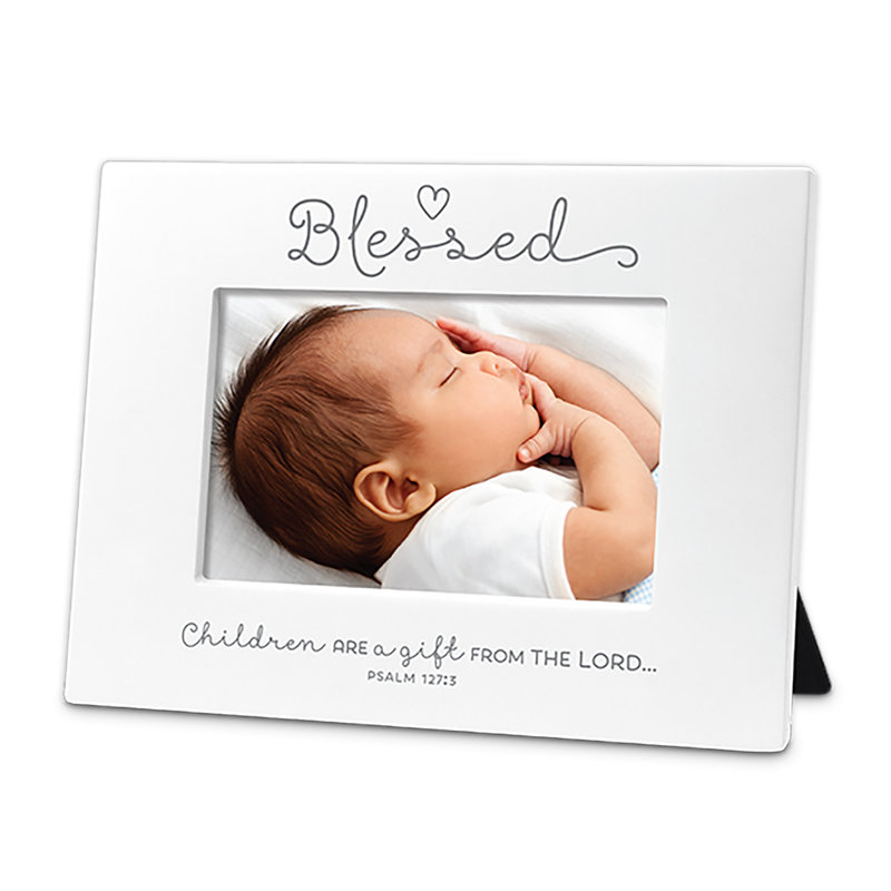 Cadre photo bébé béni 6 x 4 psaume 127