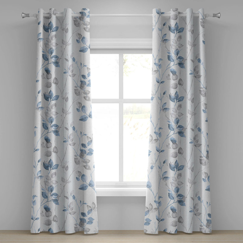 Ruprecht Semi Sheer Curtain Pair, 50" W x 72" L