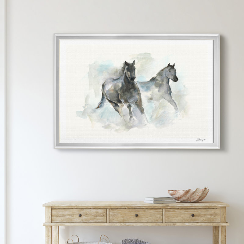 «Run Free I», cadre photo, impression sur toile, H 26,5 po x l 36,5 po x P 1,5 po, Argent