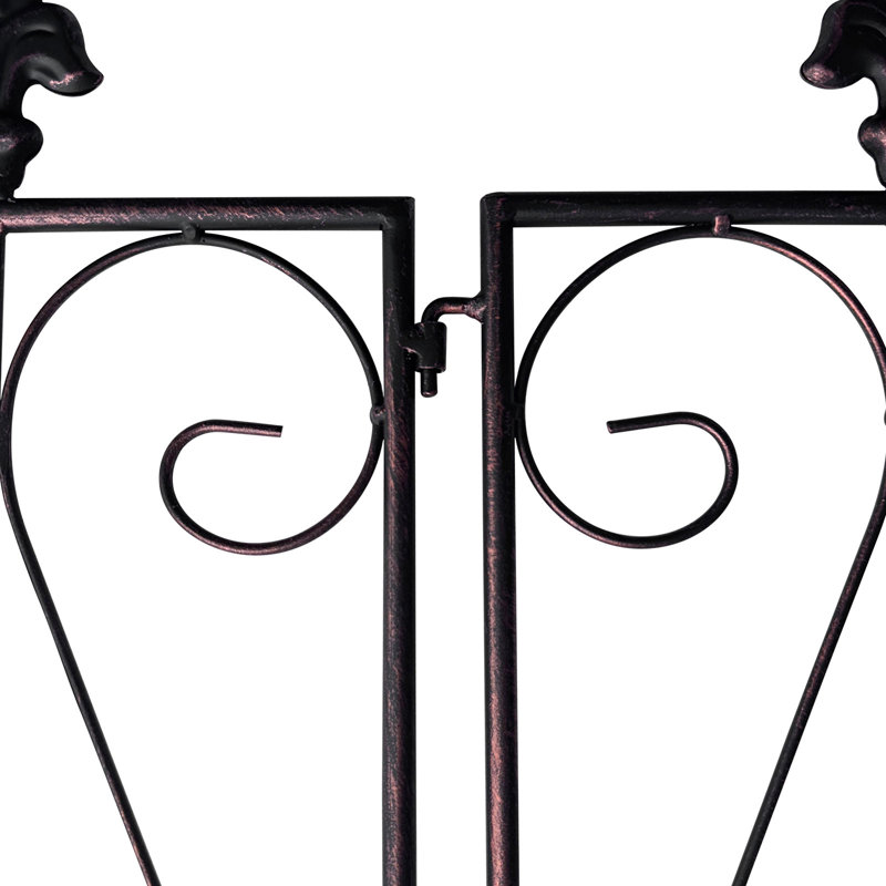 Clôture en métal avec 5 panneaux H 26,7 po x l 24 po Kinbor, Brun