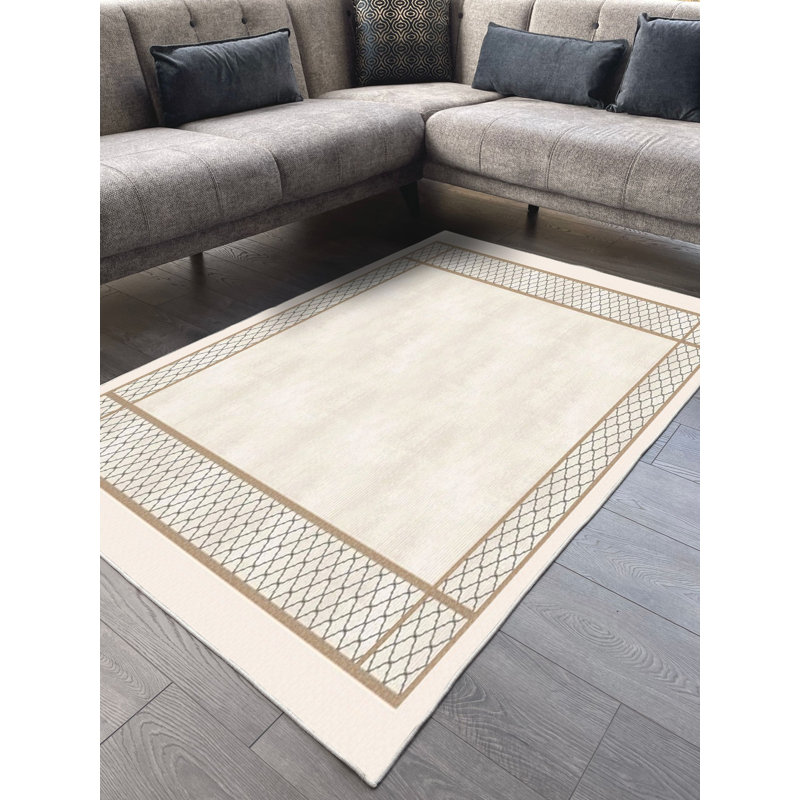 Tapis en coton Dianna, Tapis de couloir 2 pi 7 po x 9 pi 10 po